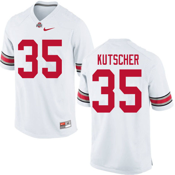 Men #35 Austin Kutscher Ohio State Buckeyes College Football Jerseys Sale-White